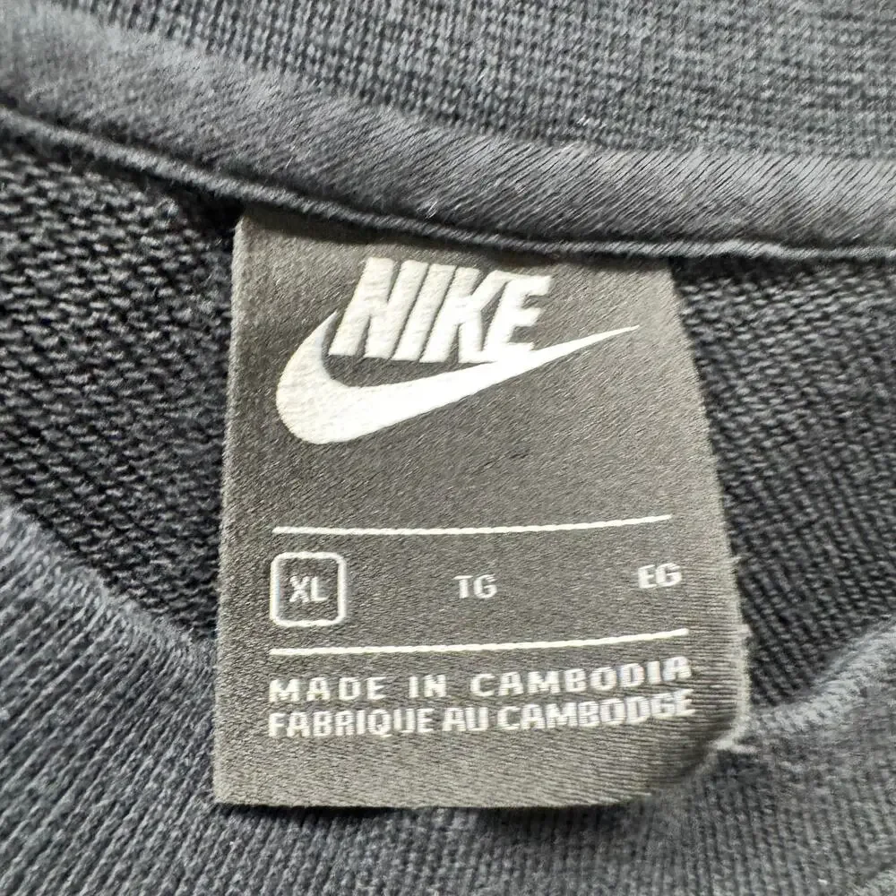 Nike Sweatshirt Girls XL Black Pullover‎ + Pockets Long Sleeve Athleisure